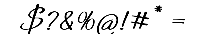 SixPence-BoldItalic Font OTHER CHARS