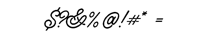 Signscape Script Crop Round Font OTHER CHARS