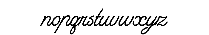 Signscape Script Crop Round Font LOWERCASE