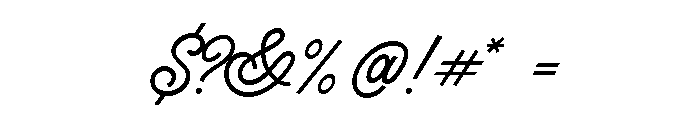 Signscape Script Regular Font OTHER CHARS