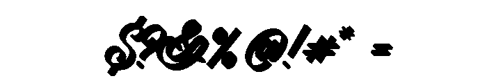 Signscape Script Shadow Font OTHER CHARS
