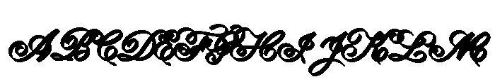 Signscape Script Shadow Font UPPERCASE