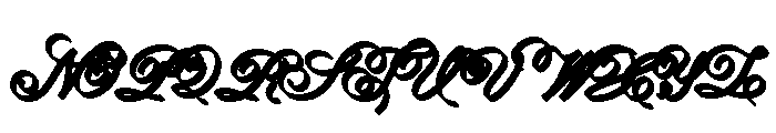 Signscape Script Shadow Font UPPERCASE