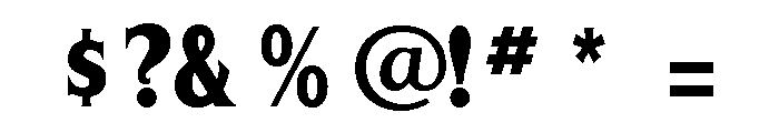 Silverado Condensed Extra Bold Font OTHER CHARS