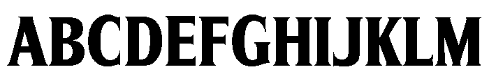 Silverado Condensed Extra Bold Font UPPERCASE
