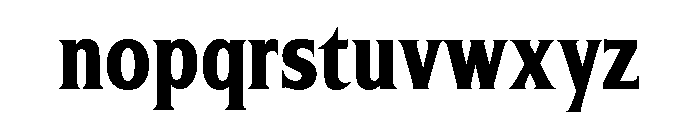 Silverado Condensed Extra Bold Font LOWERCASE