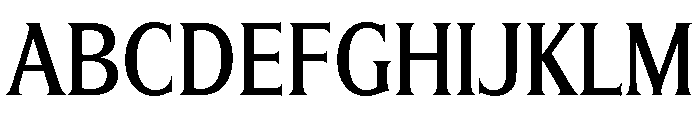 Silverado Condensed Medium Font UPPERCASE