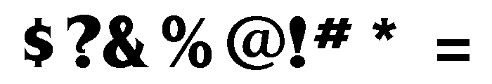 Silverado Extra Bold Font OTHER CHARS