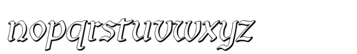 SJURecord Oblique Shadow Font LOWERCASE