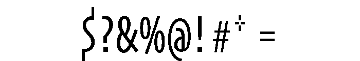 Skia CC Compressed Regular Font OTHER CHARS