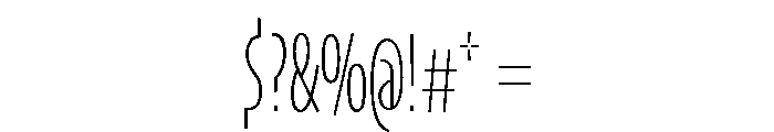Skia CC Compressed Thin Font OTHER CHARS
