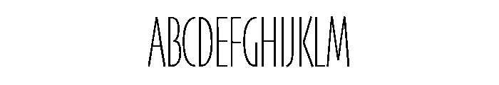 Skia CC Compressed Thin Font UPPERCASE