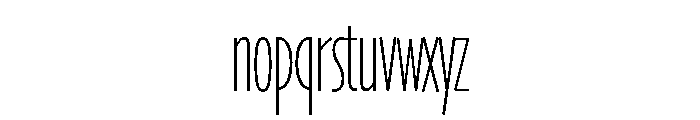 Skia CC Compressed Thin Font LOWERCASE