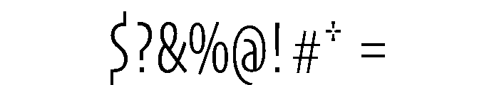 Skia CC Condensed Light Font OTHER CHARS