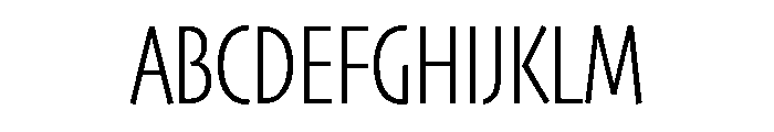 Skia CC Condensed Light Font UPPERCASE