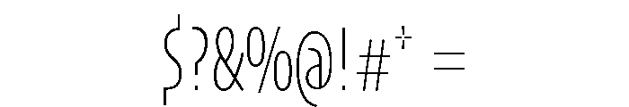 Skia CC Condensed Thin Font OTHER CHARS