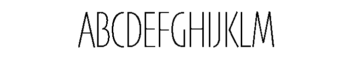 Skia CC Condensed Thin Font UPPERCASE