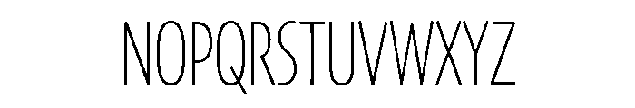 Skia CC Condensed Thin Font UPPERCASE