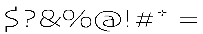 Skia CC Extended Thin Font OTHER CHARS
