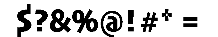 Skia CC Semi Condensed Bold Font OTHER CHARS