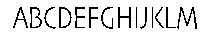 Skia CC Semi Condensed Light Font UPPERCASE