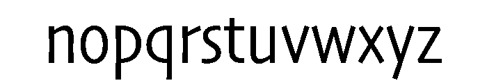 Skia CC Semi Condensed Regular Font LOWERCASE