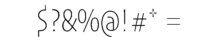 Skia CC Semi Condensed Thin Font OTHER CHARS