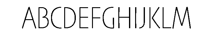 Skia CC Semi Condensed Thin Font UPPERCASE