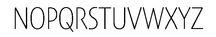 Skia CC Semi Condensed Thin Font UPPERCASE