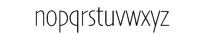 Skia CC Semi Condensed Thin Font LOWERCASE
