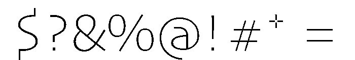 Skia CC Thin Font OTHER CHARS