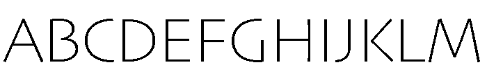 Skia CC Thin Font UPPERCASE