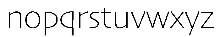 Skia CC Thin Font LOWERCASE