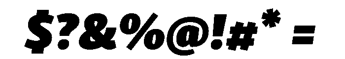 Skolar Sans Hebrew Heavy Italic Font OTHER CHARS
