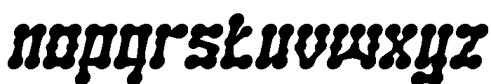 SKELETON ARMY Bold Italic Font LOWERCASE