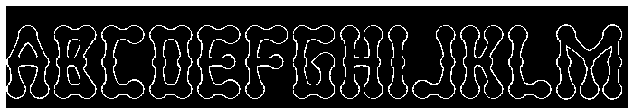 SKELETON ARMY-Hollow-Inverse Font UPPERCASE