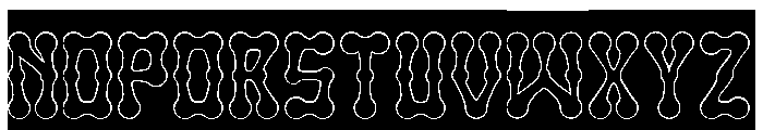 SKELETON ARMY-Hollow-Inverse Font UPPERCASE