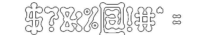 SKELETON ARMY-Hollow Font OTHER CHARS