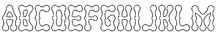 SKELETON ARMY-Hollow Font UPPERCASE