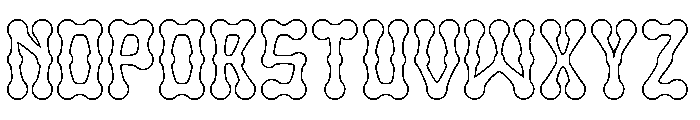 SKELETON ARMY-Hollow Font UPPERCASE