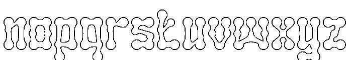 SKELETON ARMY-Hollow Font LOWERCASE