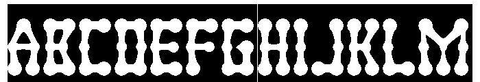 SKELETON ARMY-Inverse Font UPPERCASE