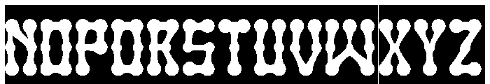 SKELETON ARMY-Inverse Font UPPERCASE