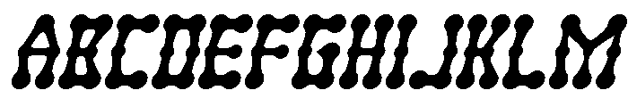 SKELETON ARMY Italic Font UPPERCASE