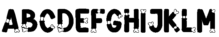Skeletonic Bone Font UPPERCASE