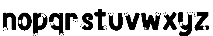 Skeletonic Bone Font LOWERCASE