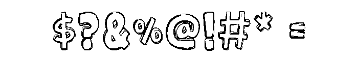 Sketch Drawing Regular Font OTHER CHARS