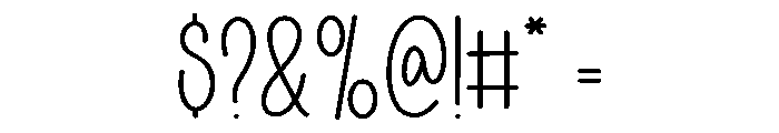 Sketch Wonderful Font OTHER CHARS