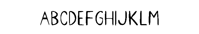 Sketchy Hand Regular Font UPPERCASE