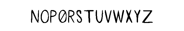 Sketchy Hand Regular Font LOWERCASE